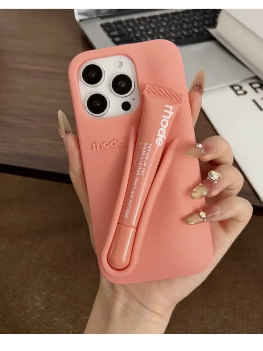 RHODE peach pit phone case iPhone 15 pro